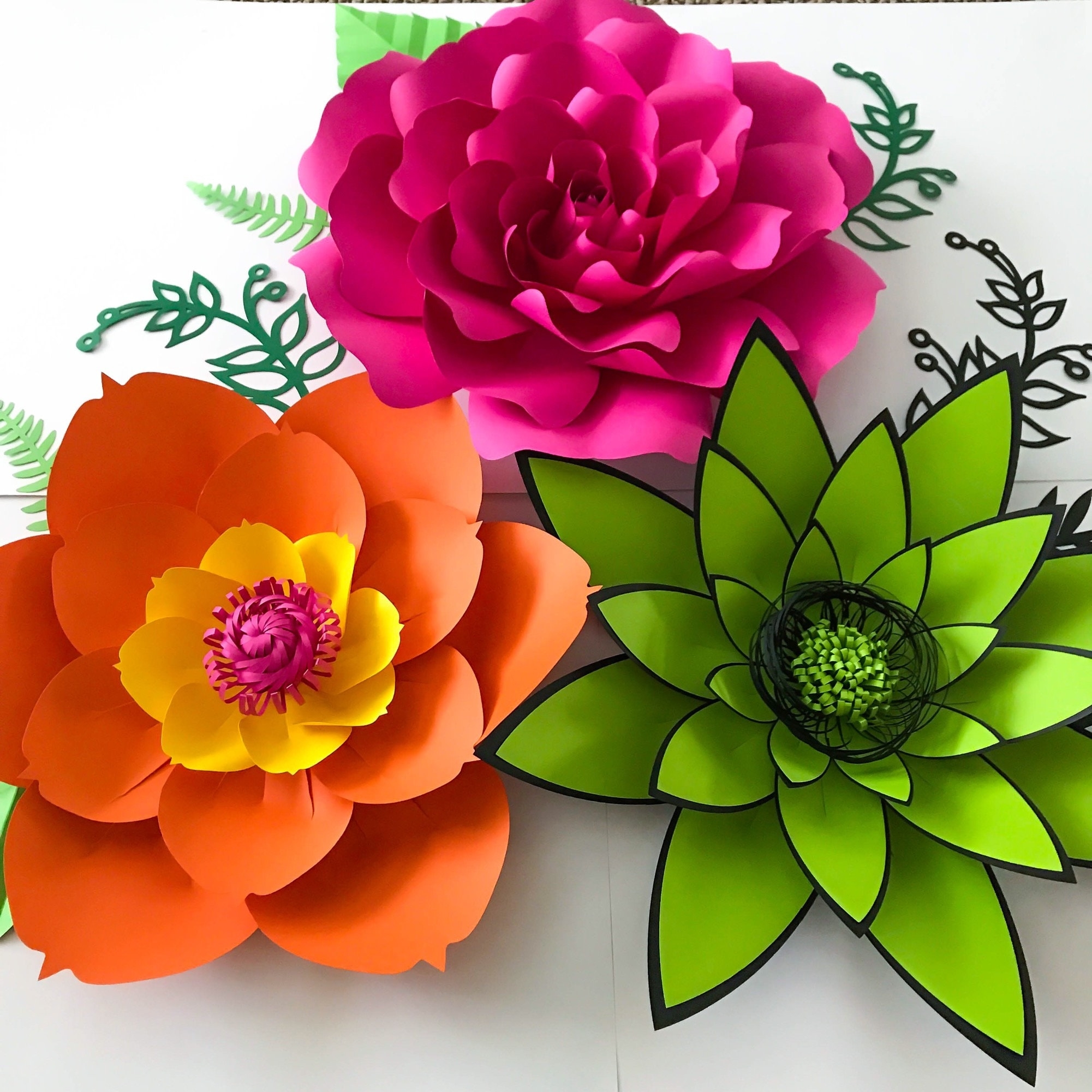 Downloadable Free Printable Paper Flower Templates