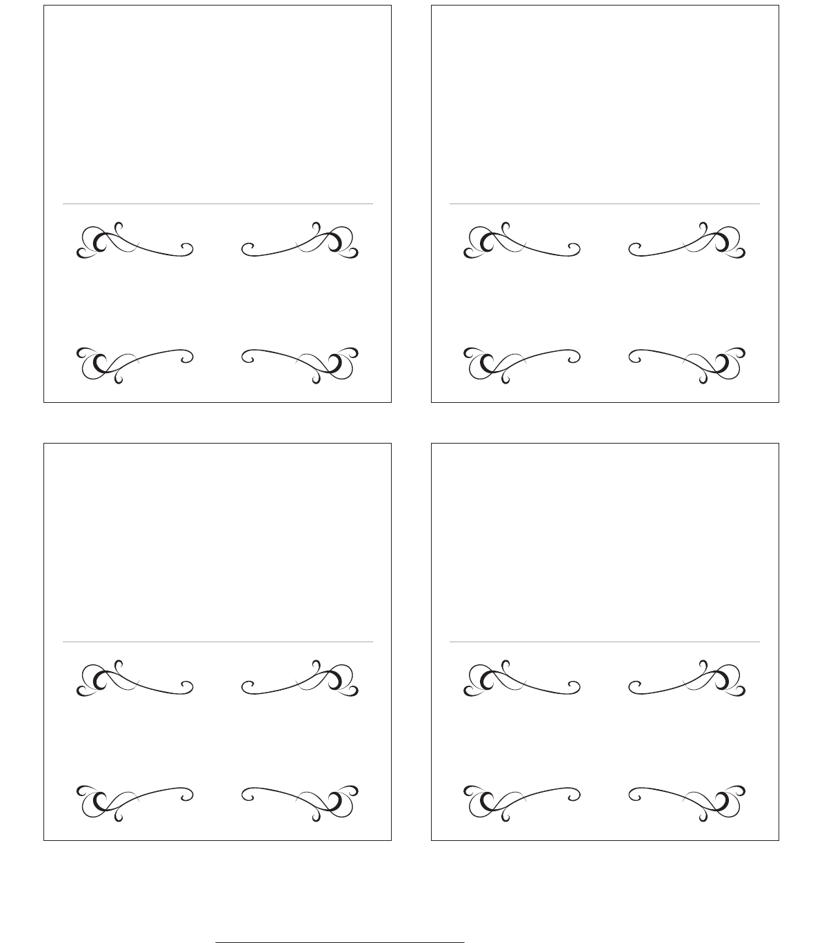 Downloadable Free Printable Place Card Template Click On The Template 