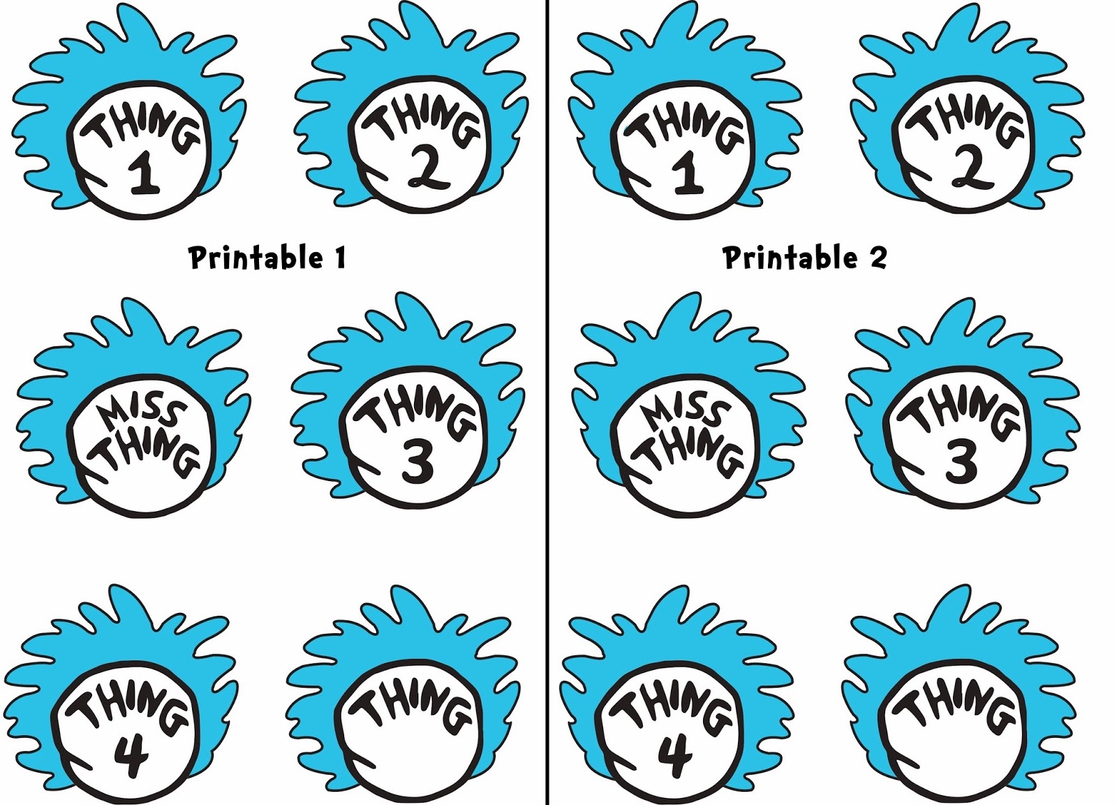 Dr Seuss Coloring Pages Thing 1 And Thing 2 Free Download On ClipArtMag