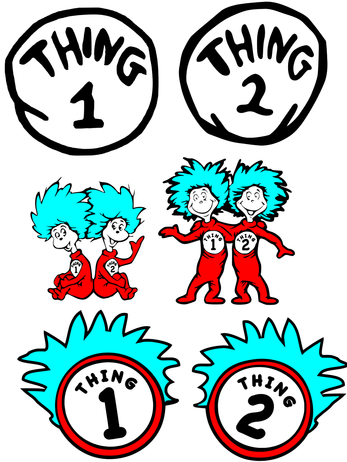 Dr Seuss Thing 1 And Thing 2 Png 20 Free Cliparts Download Images On 