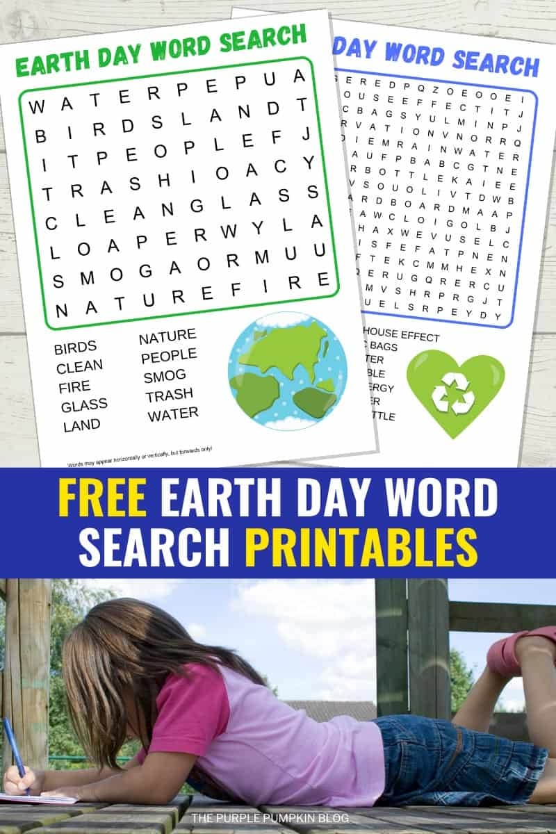 Earth Day Word Search Free Printable