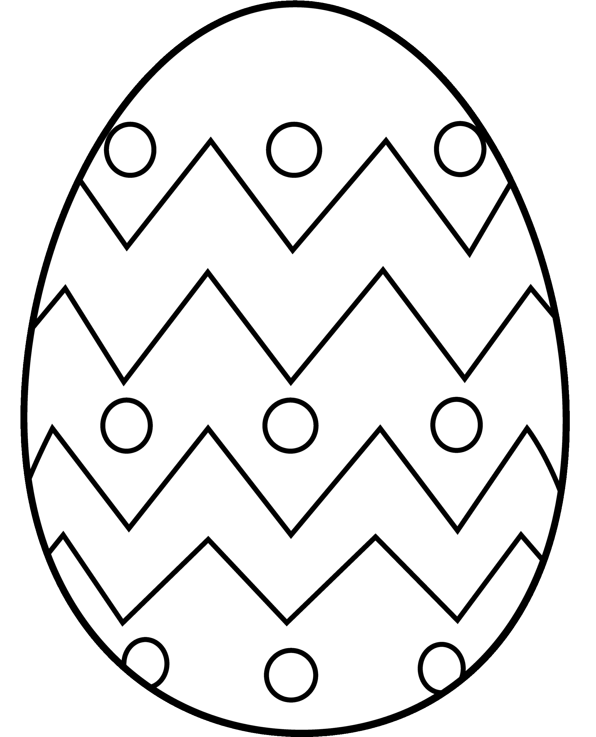 Easter Egg Coloring Page Free Clip Art