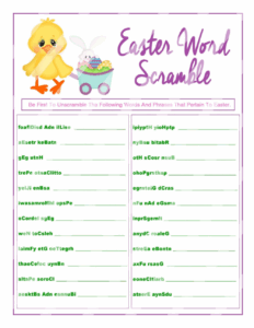 Easter Games Printable