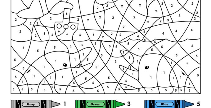 Free Printable Color By Number For Kindergarten