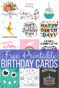 Easy Free Printable Birthday Cards FREE Printables