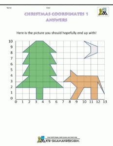 Easy Free Printable Coordinate Graphing Pictures Worksheets