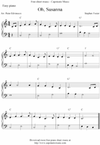 Easy Piano Sheet Music For Beginners