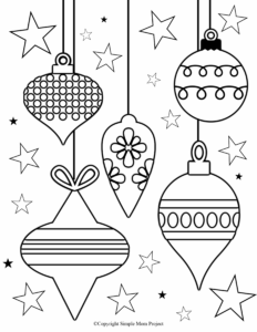 Easy Printable Christmas Coloring Pages