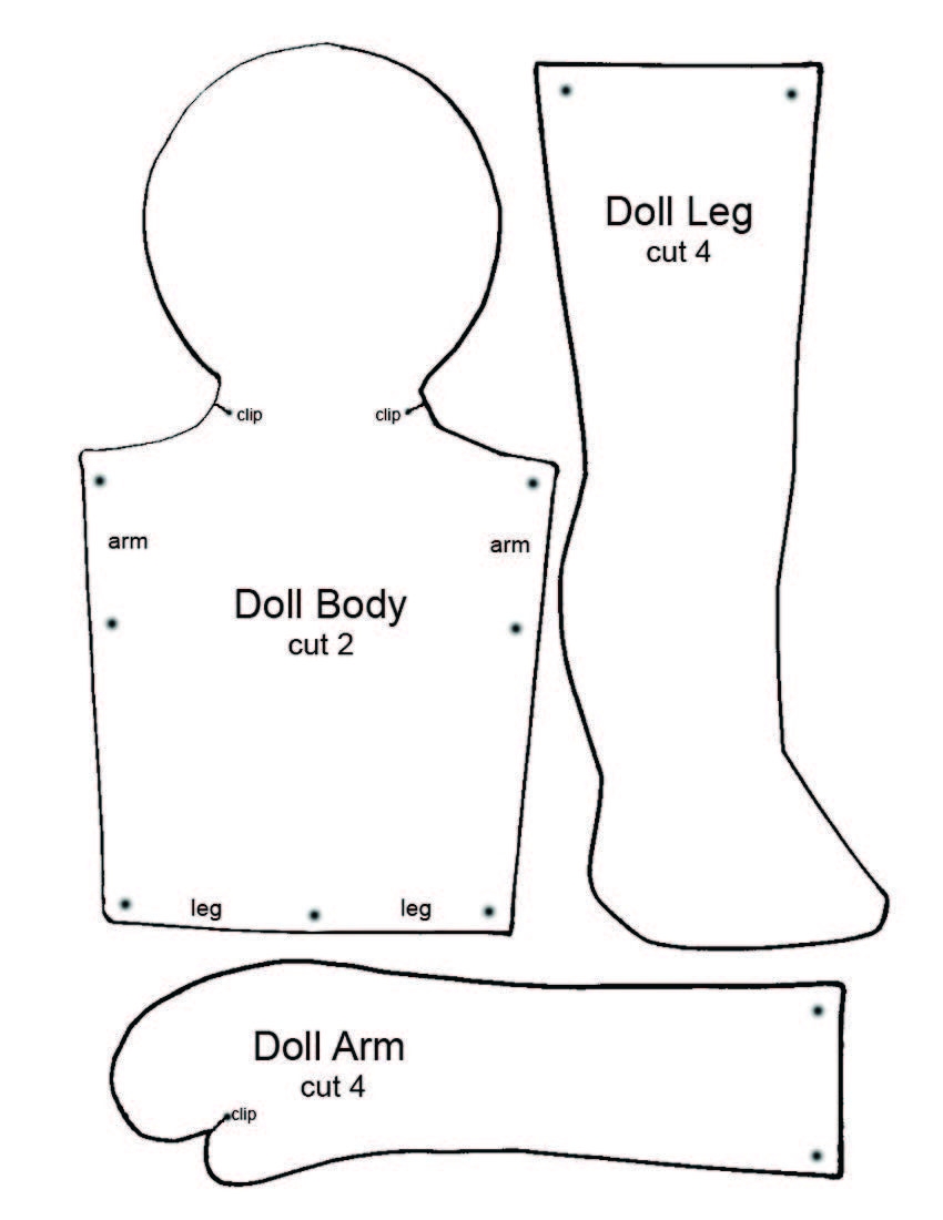 Easy Printable Rag Doll Patterns