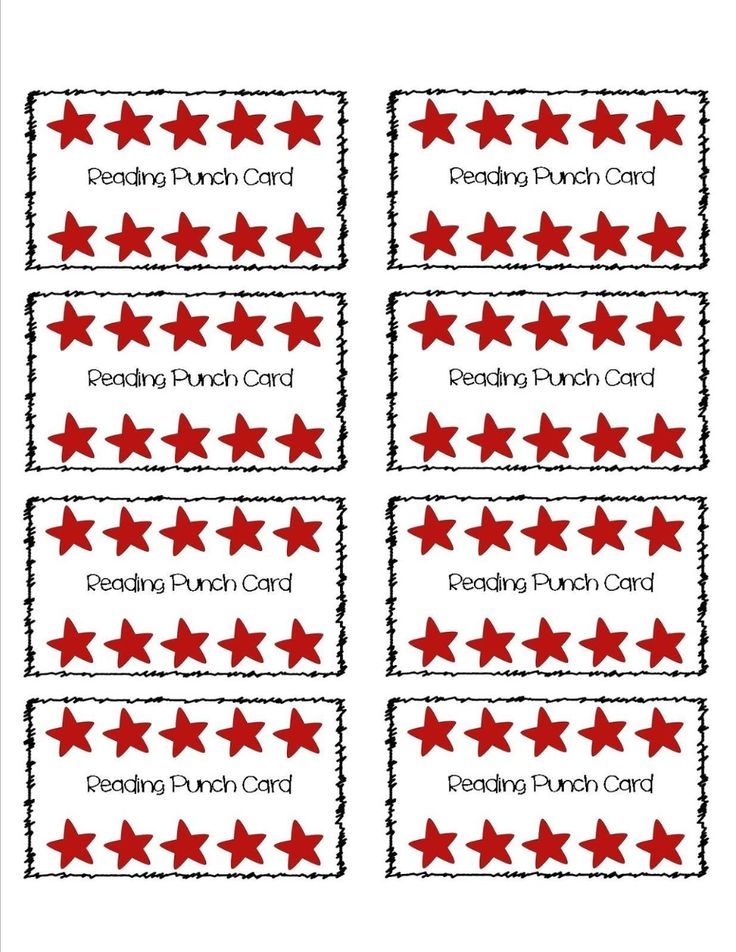 Editable Free Printable Punch Cards Printable And Enjoyable Learning