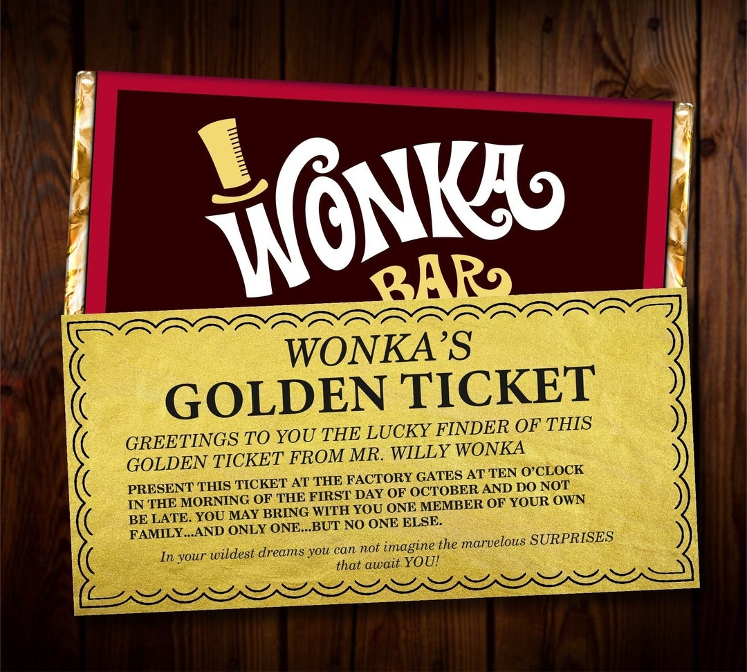 Willy Wonka Golden Ticket Free Printable
