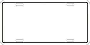 Editable Printable License Plate Template