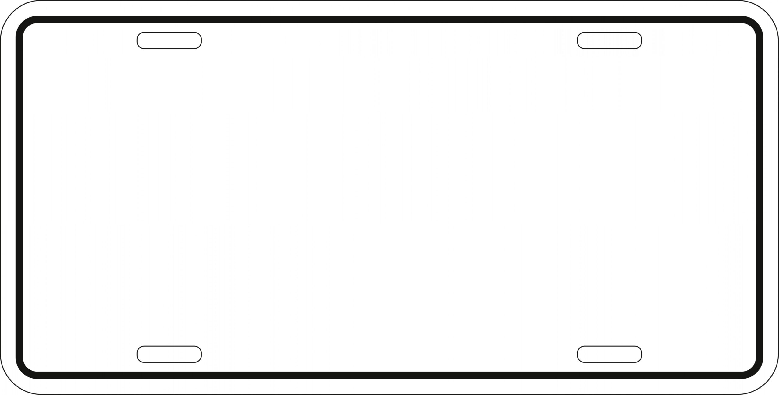 Editable Printable License Plate Template