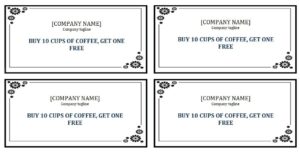 Editable Punch Card Template MS Word Excel TMP
