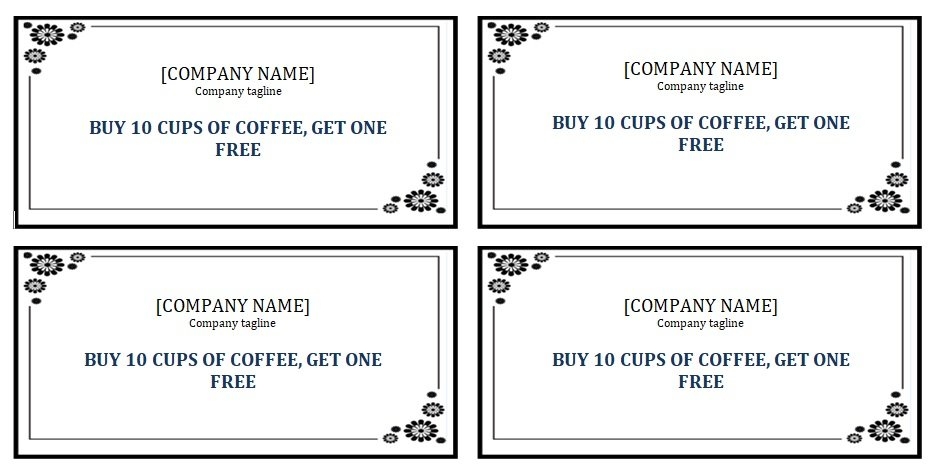 Editable Punch Card Template MS Word Excel TMP