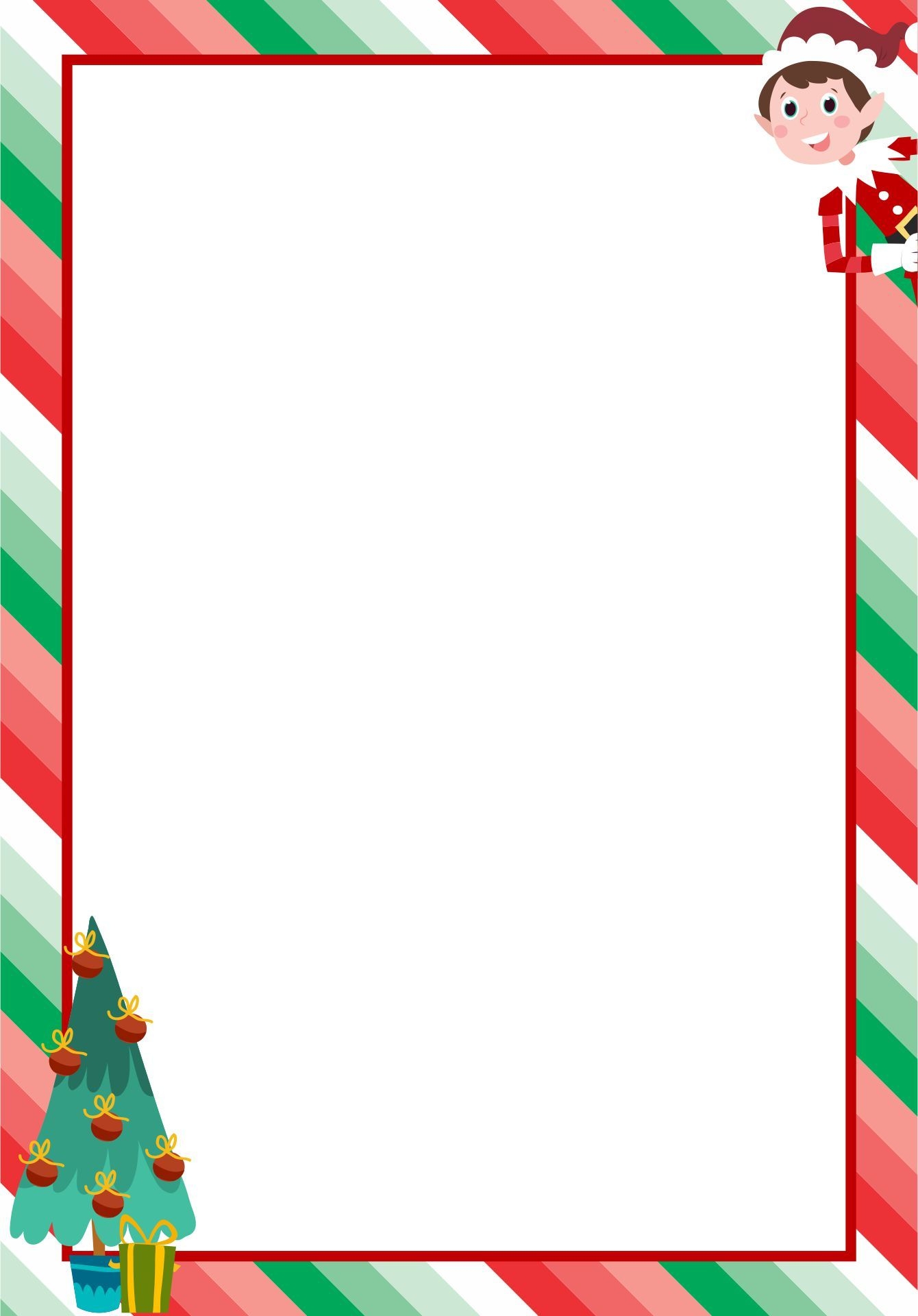 Elf On The Shelf Christmas Paper Borders 15 Free PDF Printables 