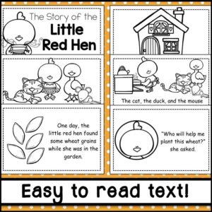 Fairy Tale Emergent Readers Plus A FREE DOWNLOAD Little Red Hen