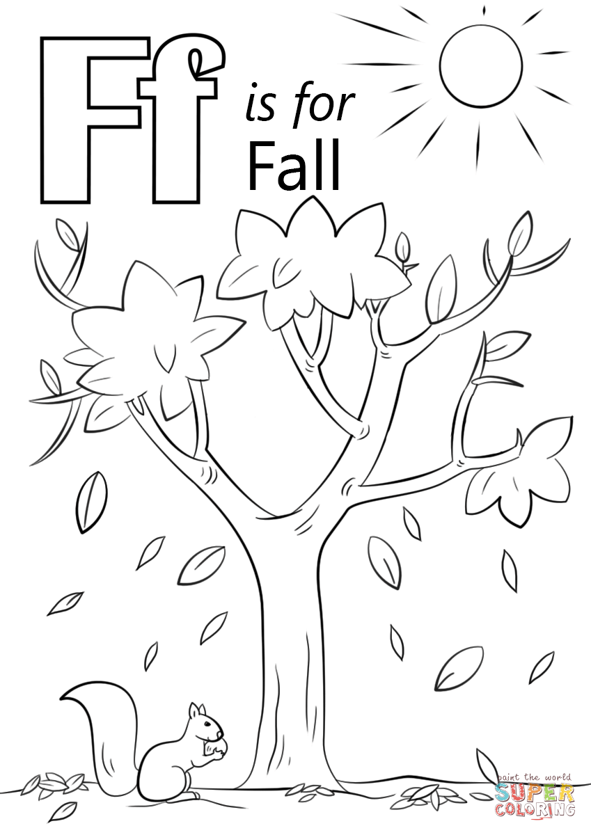 Fall Coloring Sheets For Kindergarten