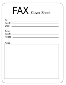 Fax Cover Sheet Free Template