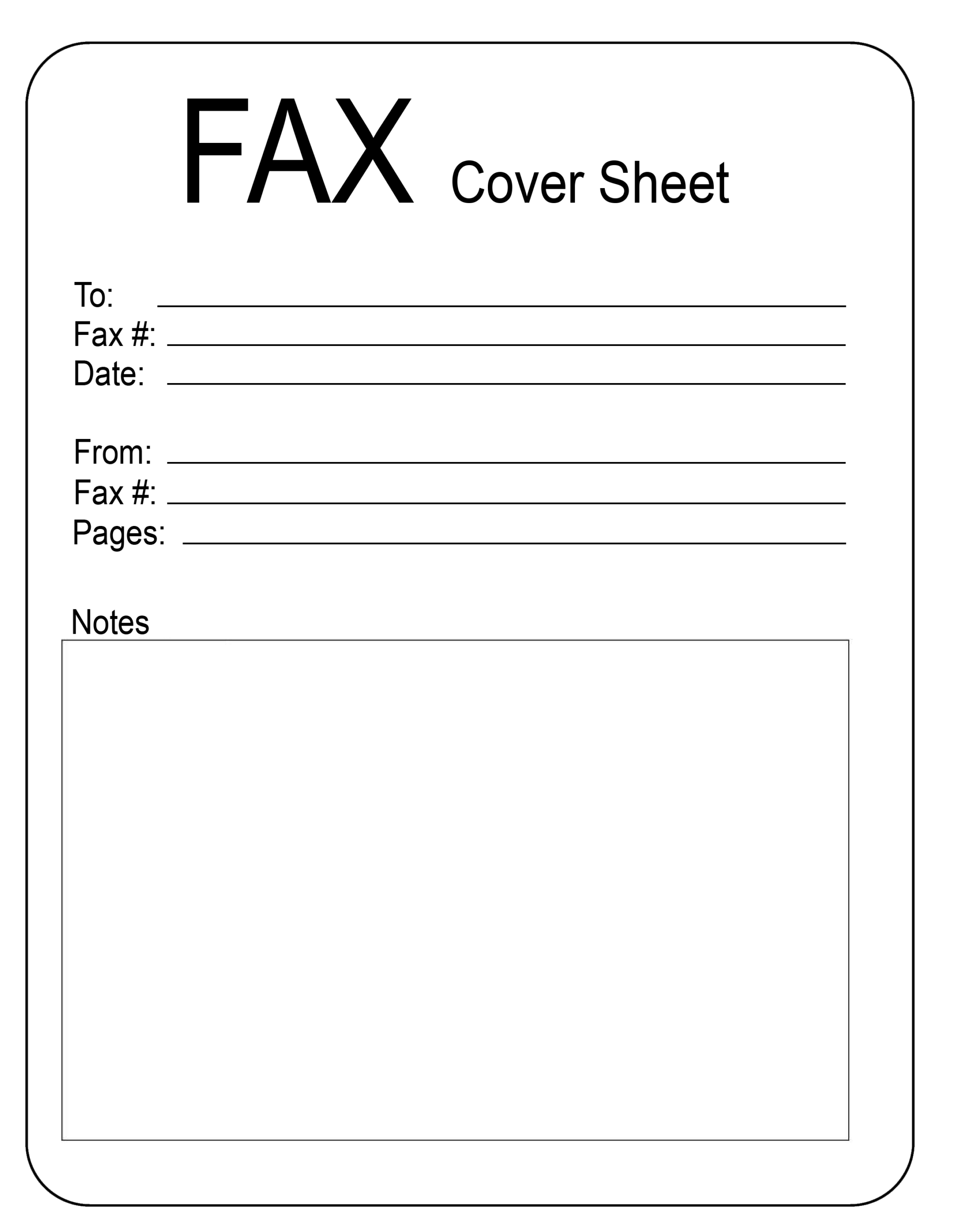 Fax Cover Sheet Free Template