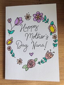 Floral Happy Mothers Day Nana Card Etsy