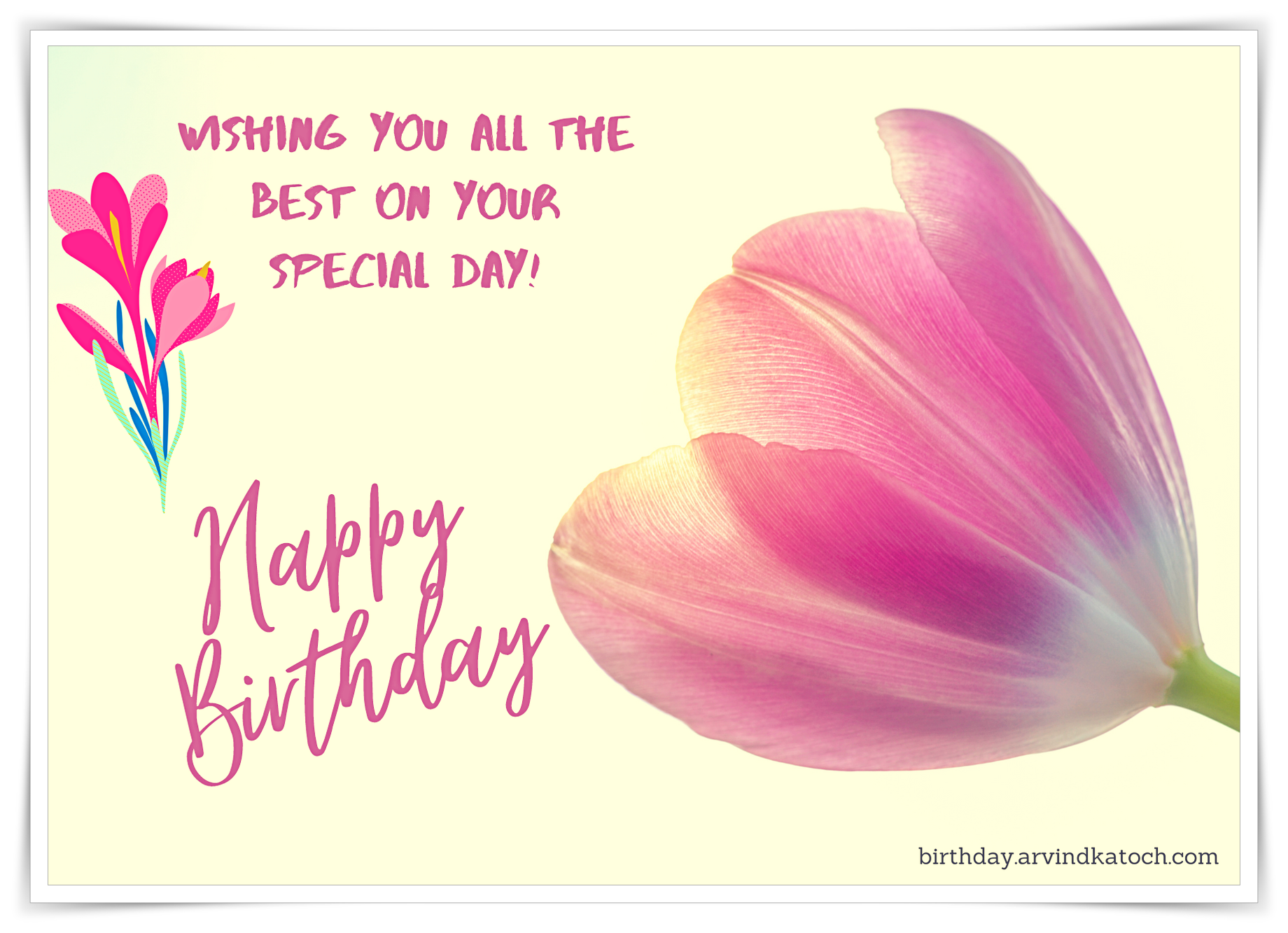 Flower Birthday Card Template Printable Templates Free