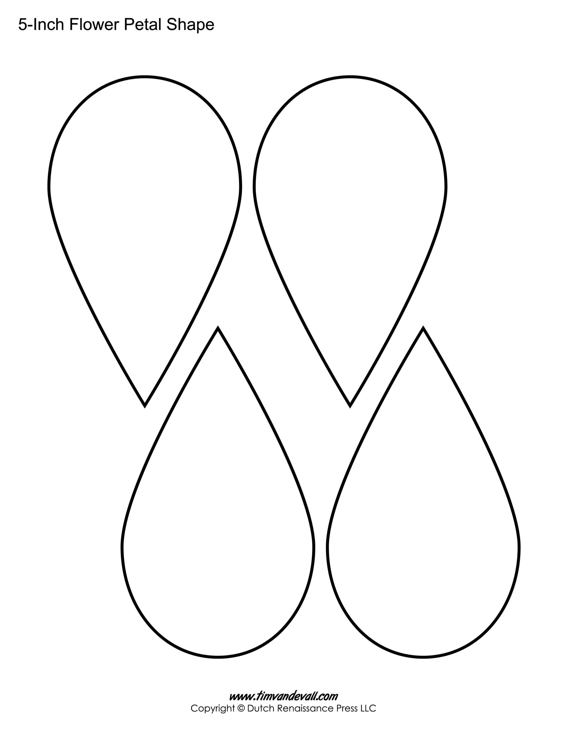 Flower Petal Template Free Printable Printable Templates Free