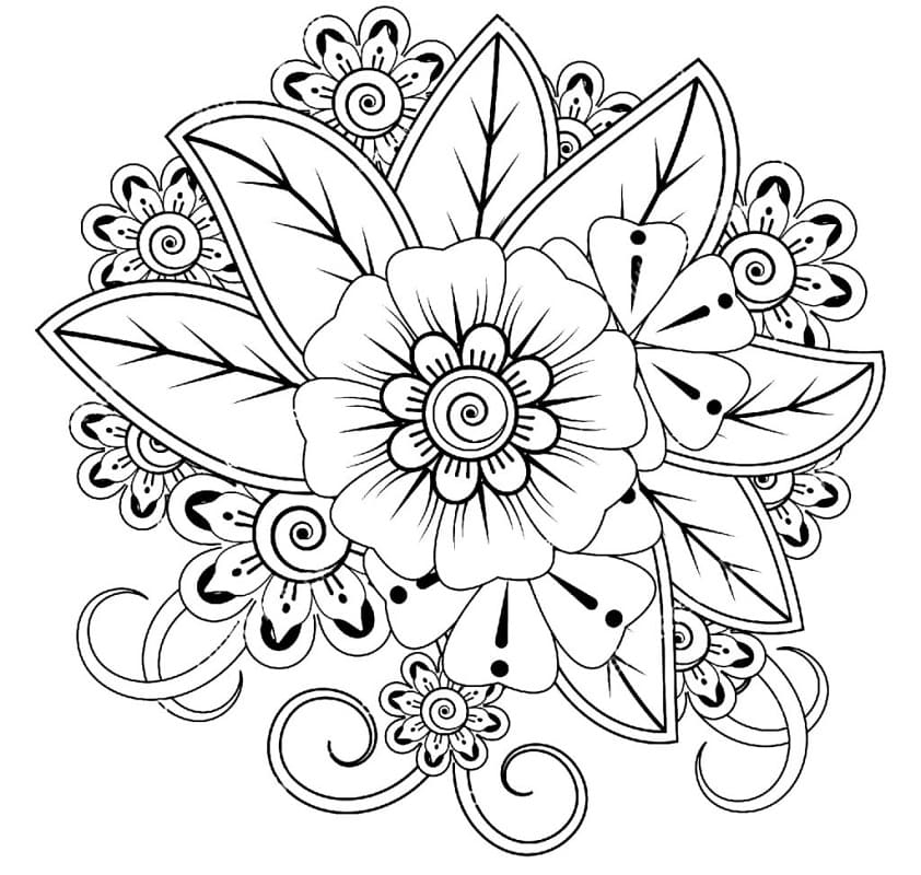Flowers Mandala Coloring Page Free Printable Coloring Pages For Kids