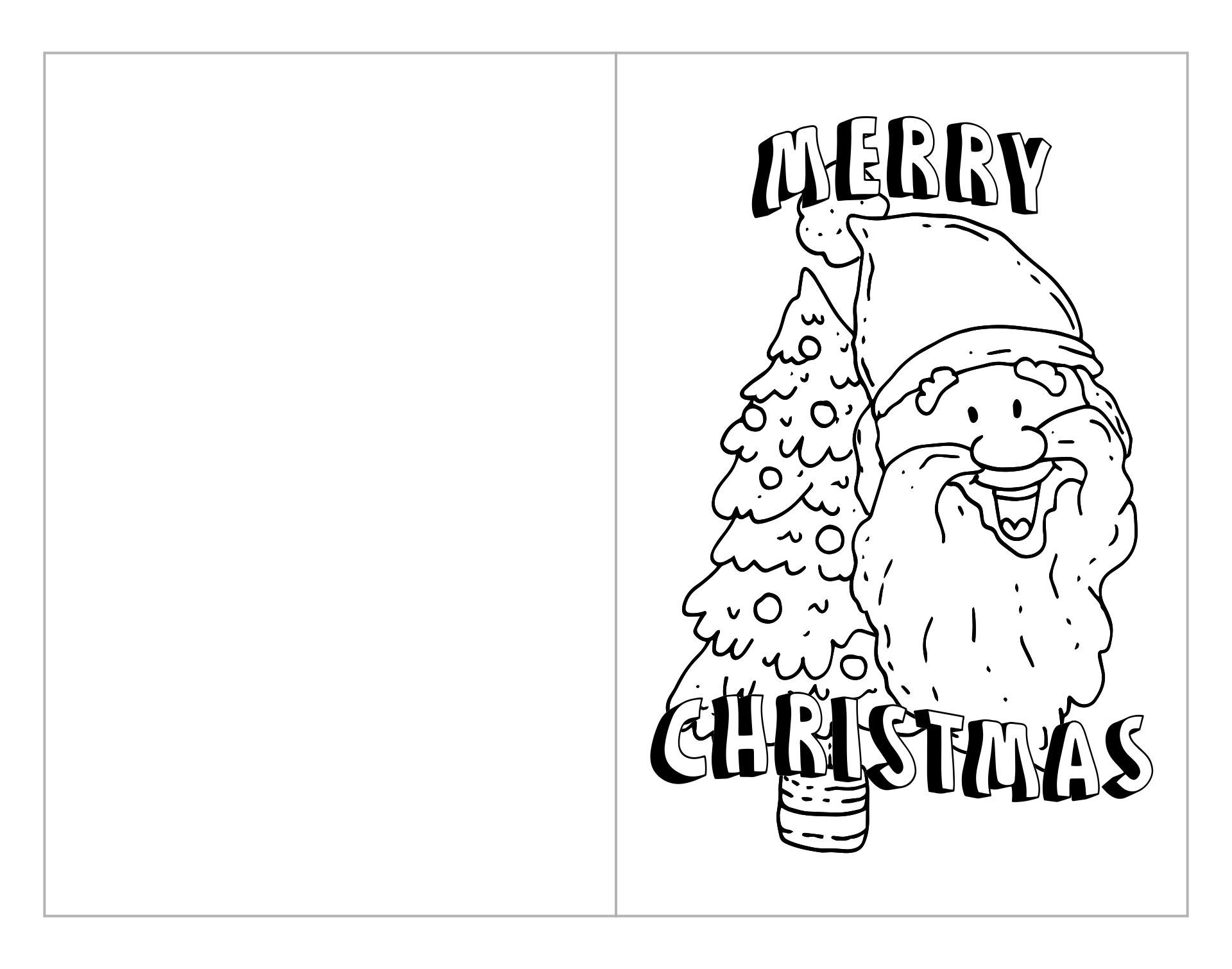 Foldable Coloring Printable Christmas Cards Printable Word Searches