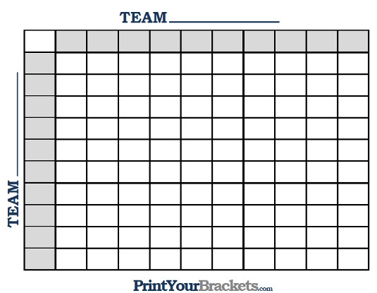 Football Pool Template 100 Squares
