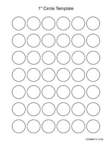 Free 1 Inch Circle Template Printable