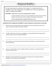 Free 7th Grade Grammar Worksheets Free Printable Worksheet