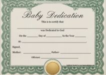 Free Printable Baby Dedication Certificate Templates