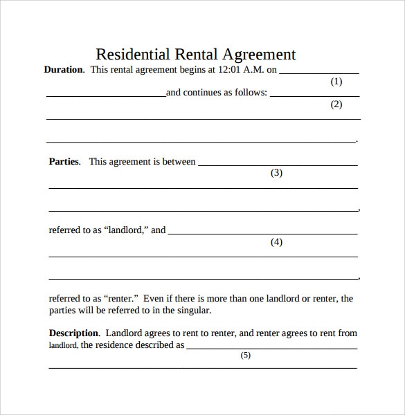 FREE 9 Simple Rental Agreement Templates In PDF MS Word