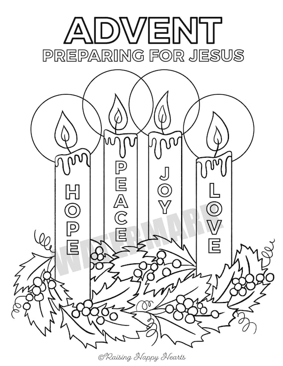 Free Advent Wreath Coloring Page Printable Coloring Pages Free 