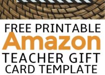 Amazon Teacher Gift Card Printable Free