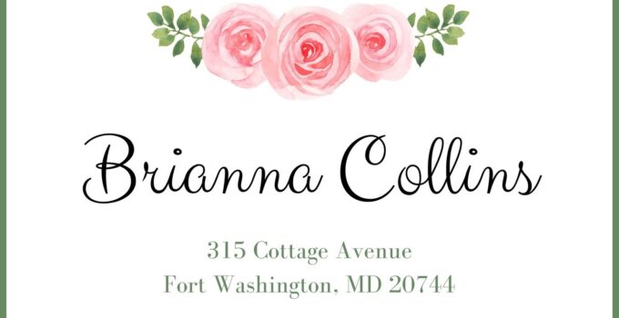 Customizable Free Printable Address Label Templates