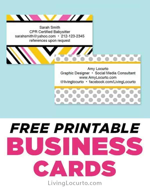 Free At Home Printable Business Cards Printable Templates