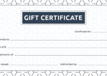 Blank Gift Certificate Template Free Printable