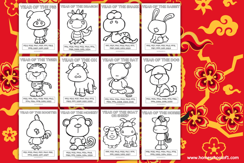 Free Chinese Zodiac Coloring Pages For Kids Homeschool Of 1