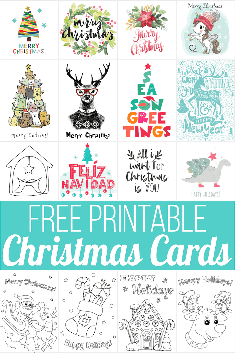 Free Christmas Cards Printable FREE Printable A Z