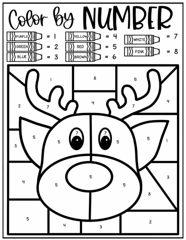 Free Christmas Color By Number Printables Leap Of Faith Crafting