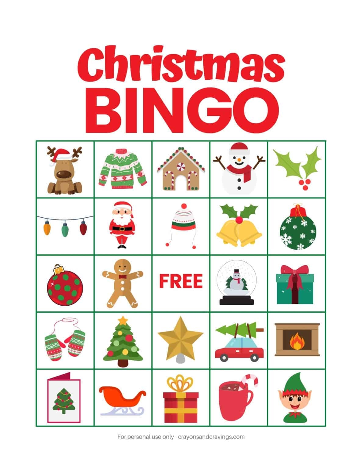 Free Christmas Printable Bingo Cards Free Printable Templates