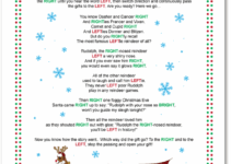 Left Right Christmas Game Printable Free