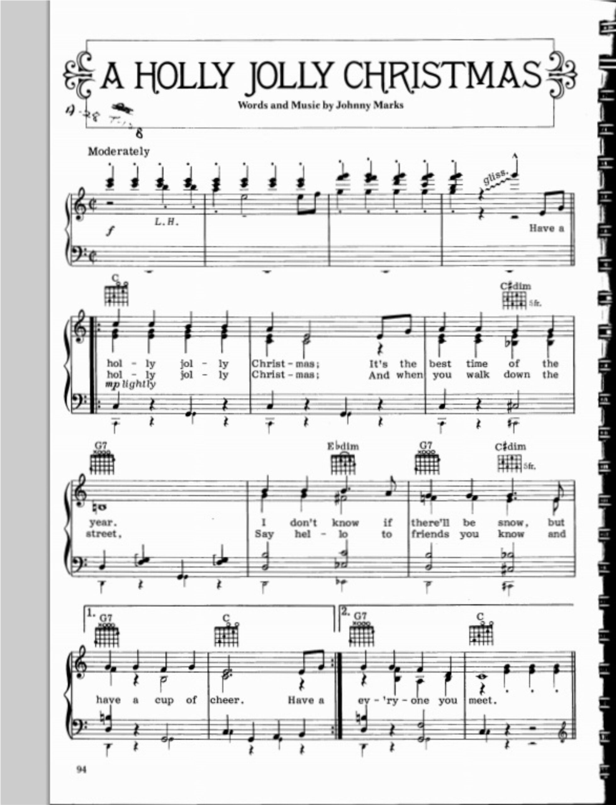 Free Christmas Sheet Music Printable