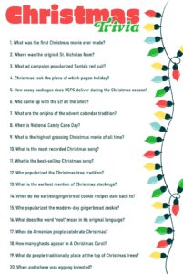 Free Christmas Trivia Questions And Answers Printable FREE Printable HQ