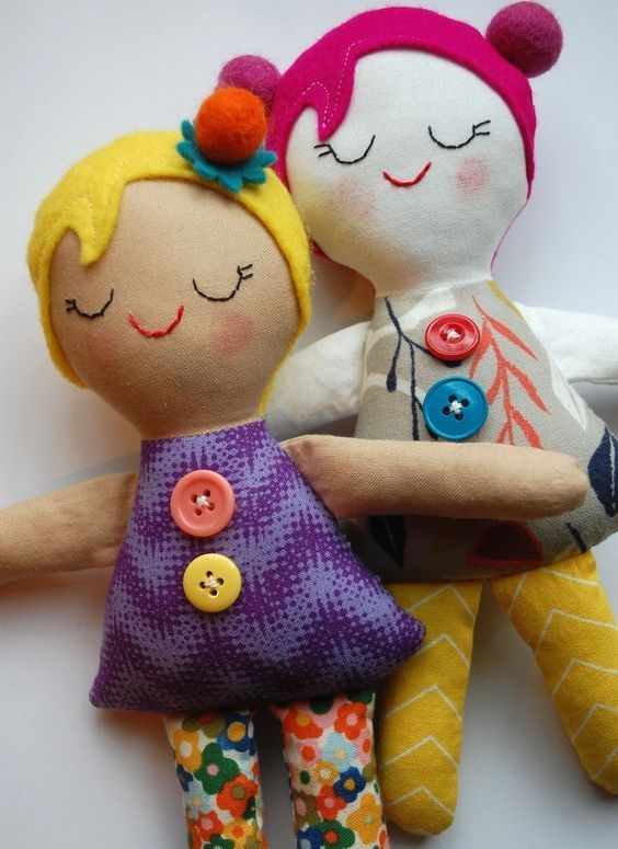 Free Cloth Doll Sewing Pattern The Pattern Includes Four Sleeve Options 