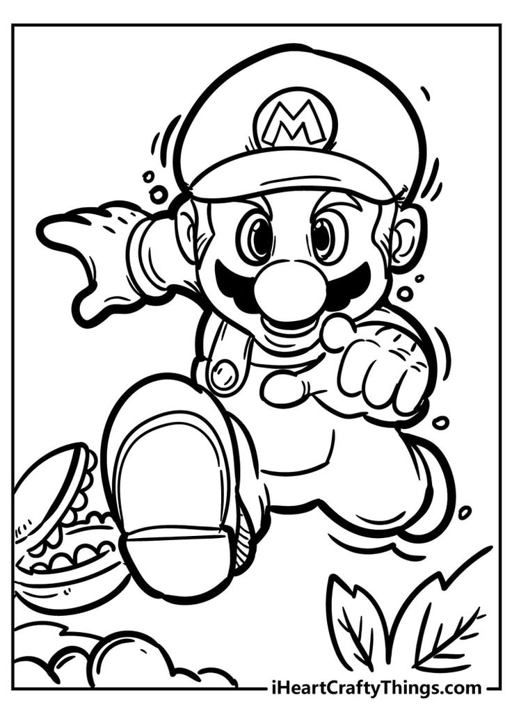 Free Coloring Pages Printable Super Mario