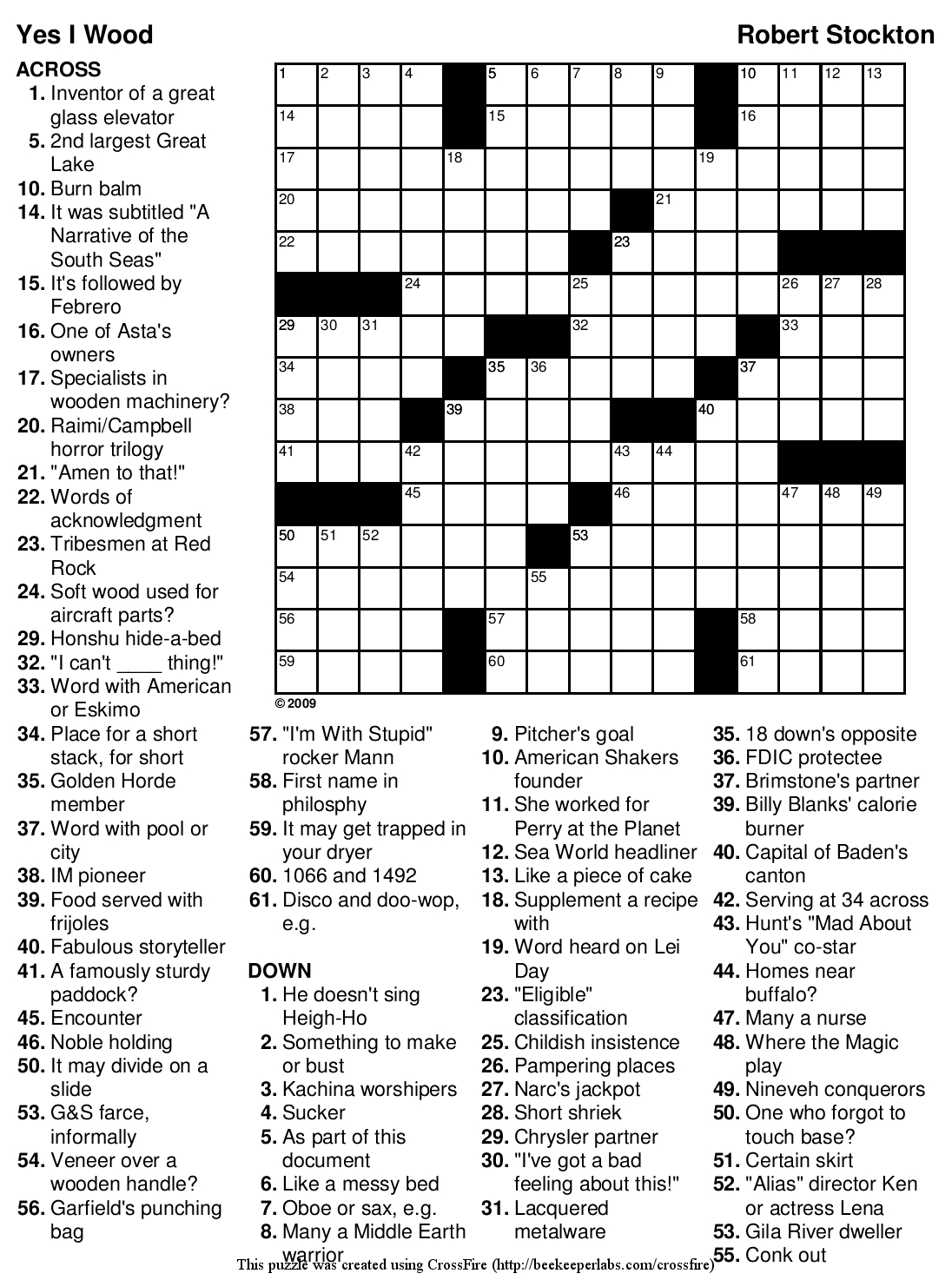 Free Easy Printable Crossword Puzzles For Adults Uk BB6