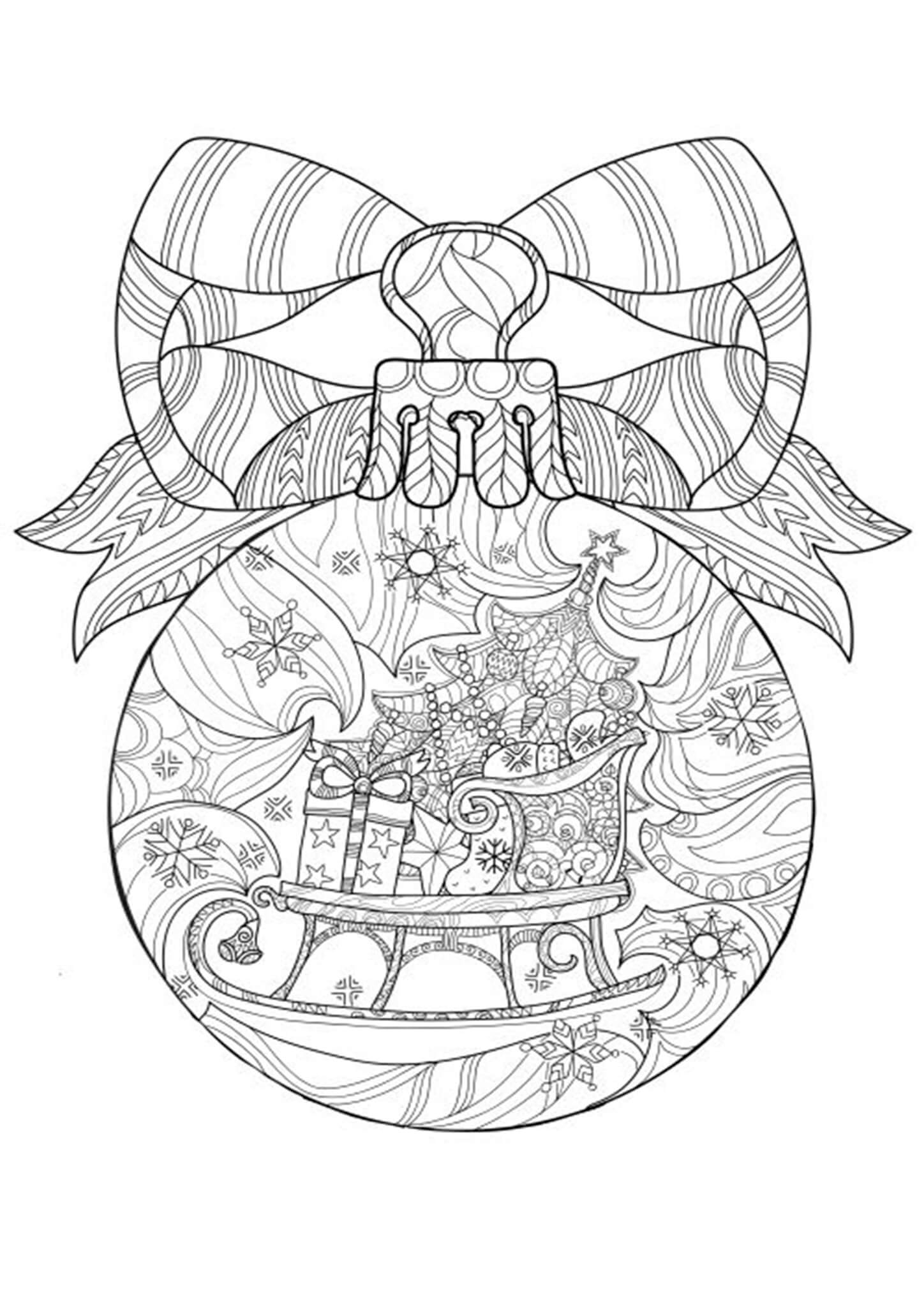 Free Easy To Print Adult Christmas Coloring Pages Tulamama